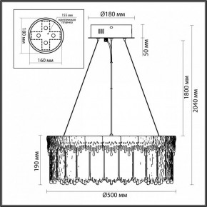 Подвесной светильник Odeon Light Cleo 5091/60L в Пуровске - purovsk.ok-mebel.com | фото 6