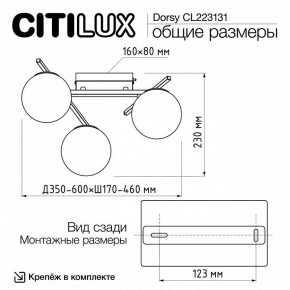 Потолочная люстра Citilux Dorsy CL223131 в Пуровске - purovsk.ok-mebel.com | фото 11