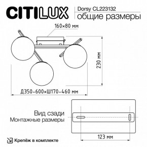 Потолочная люстра Citilux Dorsy CL223132 в Пуровске - purovsk.ok-mebel.com | фото 12