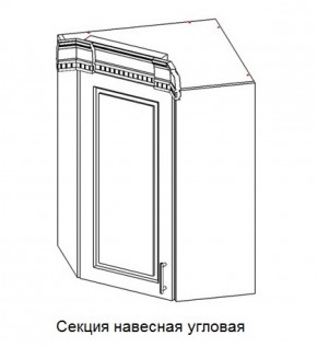 Секция навесная угловая "Верона" (600*600) в Пуровске - purovsk.ok-mebel.com | фото