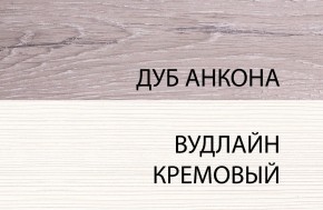 Шкаф 1D, OLIVIA, цвет вудлайн крем/дуб анкона в Пуровске - purovsk.ok-mebel.com | фото 3