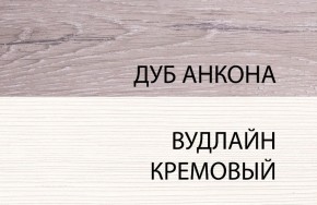 Шкаф 1DZ, OLIVIA, цвет вудлайн крем/дуб анкона в Пуровске - purovsk.ok-mebel.com | фото 3