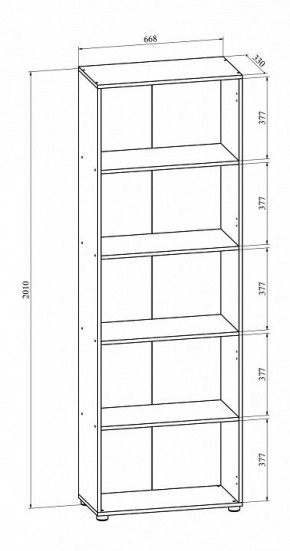 Шкаф книжный Офис ОФ-302К в Пуровске - purovsk.ok-mebel.com | фото 3