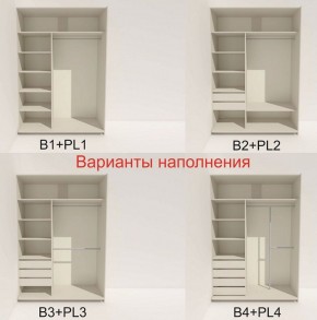 Шкаф-купе 1400 серии SOFT D8+D2+B2+PL4 (2 ящика+F обр.штанга) профиль «Капучино» в Пуровске - purovsk.ok-mebel.com | фото 4