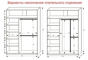 Шкаф-купе 1600 серии SOFT D1+D3+B2+PL1 (2 ящика+1штанга) профиль «Графит» в Пуровске - purovsk.ok-mebel.com | фото 7