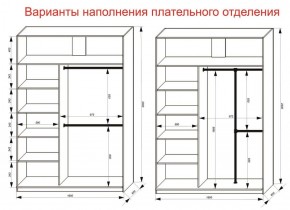 Шкаф-купе 1600 серии SOFT D6+D6+B2+PL3 (2 ящика+2штанги) профиль «Капучино» в Пуровске - purovsk.ok-mebel.com | фото 7