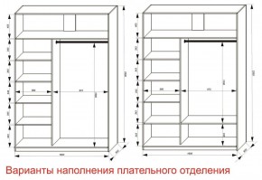 Шкаф-купе 1600 серии SOFT D6+D6+B2+PL3 (2 ящика+2штанги) профиль «Капучино» в Пуровске - purovsk.ok-mebel.com | фото 8