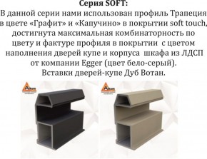 Шкаф-купе 2100 серии SOFT D2+D7+D3+B22+PL2 (по 2 ящика лев/прав+1штанга+1полка) профиль «Графит» в Пуровске - purovsk.ok-mebel.com | фото 12