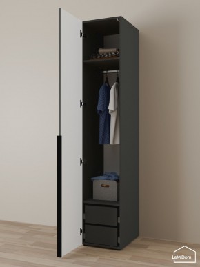 Шкаф Linnea MHR-1-3 2050х400х510 (Графит-М 11.1.25) в Пуровске - purovsk.ok-mebel.com | фото 5