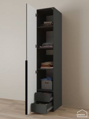 Шкаф Linnea MHR-1-4 2050х400х510 (Графит-М 11.1.25) в Пуровске - purovsk.ok-mebel.com | фото 6