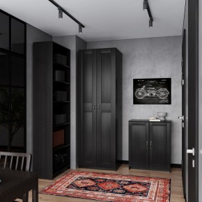 Шкаф МАКС двухдверный широкий, цвет Дуб Венге в Пуровске - purovsk.ok-mebel.com | фото 4