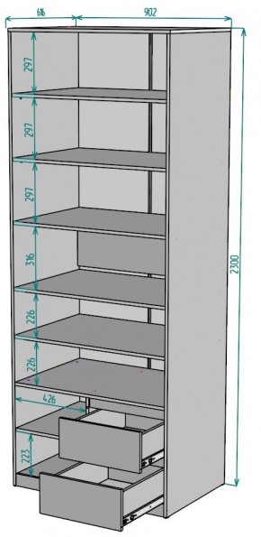 Шкаф Мальта H202 в Пуровске - purovsk.ok-mebel.com | фото 2