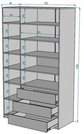 Шкаф Мальта H210 в Пуровске - purovsk.ok-mebel.com | фото 2