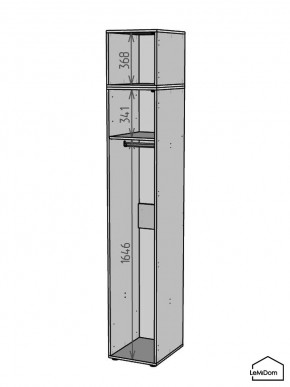 Шкаф с антресолью Linnea MHR-1A-1 2450х400х510 (Белый-М 11.1.2) в Пуровске - purovsk.ok-mebel.com | фото 3