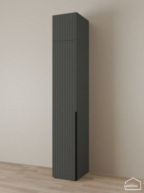 Шкаф с антресолью Linnea MHR-1A-3 2450х400х510 (Графит-М 11.1.25) в Пуровске - purovsk.ok-mebel.com | фото