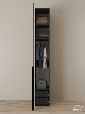 Шкаф с антресолью Linnea MHR-1A-3 2450х400х510 (Графит-М 11.1.25) в Пуровске - purovsk.ok-mebel.com | фото 6