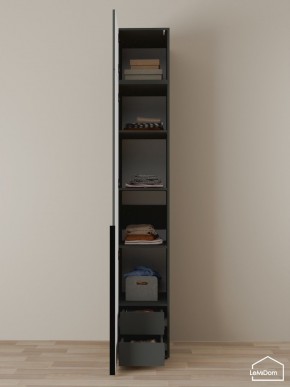 Шкаф с антресолью Linnea MHR-1A-4 2450х400х510 (Графит-М 11.1.25) в Пуровске - purovsk.ok-mebel.com | фото 4