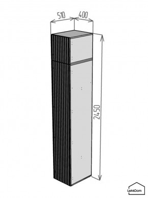 Шкаф с антресолью Linnea MHR-1POA-2 2450х400х510 (Белый-М 11.1.2) в Пуровске - purovsk.ok-mebel.com | фото 2
