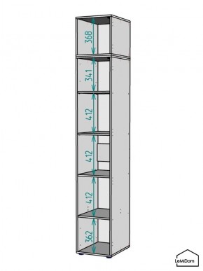 Шкаф с антресолью Linnea MHR-1POA-2 2450х400х510 (Белый-М 11.1.2) в Пуровске - purovsk.ok-mebel.com | фото 3