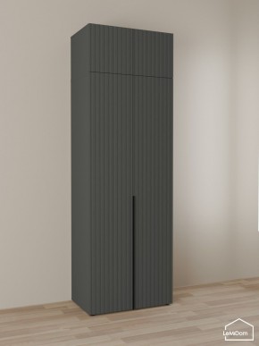 Шкаф с антресолью Linnea MHR-2A-3 2450х800х510 (Графит-М 11.1.25) в Пуровске - purovsk.ok-mebel.com | фото