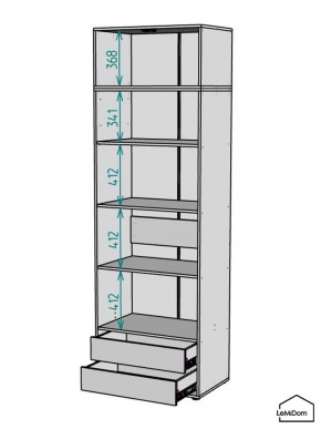 Шкаф с антресолью Linnea MHR-2A-4 2450х800х510 (Белый-М 11.1.2) в Пуровске - purovsk.ok-mebel.com | фото 3