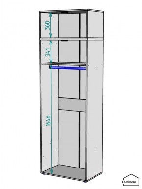 Шкаф с антресолью Linnea MHR-2POA-1 2450х800х510 (Белый-М 11.1.2) в Пуровске - purovsk.ok-mebel.com | фото 3