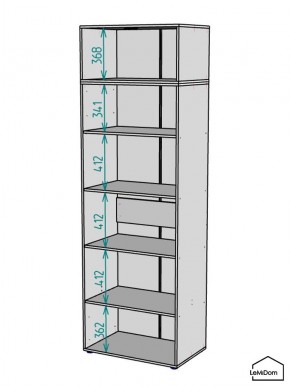 Шкаф с антресолью Linnea MHR-2POA-2 2450х800х510 (Белый-М 11.1.2) в Пуровске - purovsk.ok-mebel.com | фото 3