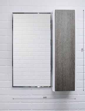 Шкаф-зеркало Uno 60 Дуб серый левый/правый Домино (DU1503HZ) в Пуровске - purovsk.ok-mebel.com | фото 7