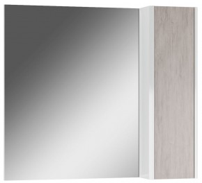 Шкаф-зеркало Uno 80 Дуб серый левый/правый Домино (DU1504HZ) в Пуровске - purovsk.ok-mebel.com | фото 1