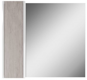 Шкаф-зеркало Uno 80 Дуб серый левый/правый Домино (DU1504HZ) в Пуровске - purovsk.ok-mebel.com | фото 2