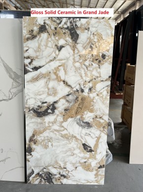 Стол ACERRA NEW 160 GLOSS GRAND JADE SOLID CERAMIC/ каркас цвета шампань, ®DISAUR в Пуровске - purovsk.ok-mebel.com | фото 6