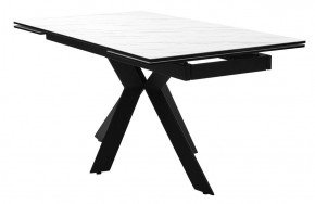 Стол BELLUNO 160 MARBLES KL-99 Белый мрамор матовый, итальянская керамика/ черный каркас, ®DISAUR в Пуровске - purovsk.ok-mebel.com | фото 2