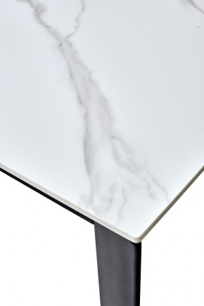 Стол CORNER 120 MATT WHITE MARBLE SOLID CERAMIC / BLACK, ®DISAUR в Пуровске - purovsk.ok-mebel.com | фото 3