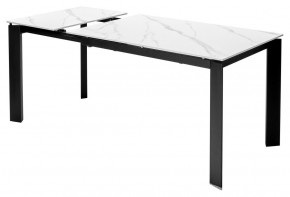 Стол CORNER 120 MATT WHITE MARBLE SOLID CERAMIC / BLACK, ®DISAUR в Пуровске - purovsk.ok-mebel.com | фото 5