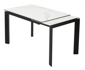 Стол CORNER 120 MATTE STATUARIO Белый мрамор матовый керамика, стекло/ черный каркас, ®DISAUR в Пуровске - purovsk.ok-mebel.com | фото 3