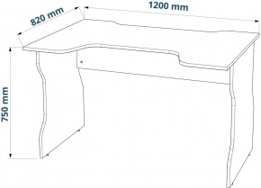 Стол компьютерный ВАРДИГ K1 120x82, антрацит/красный в Пуровске - purovsk.ok-mebel.com | фото 3