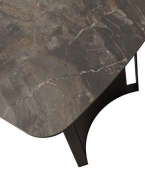 Стол RASMUS 160 KL-80 Серый мрамор, итальянская керамика / черный каркас, ®DISAUR в Пуровске - purovsk.ok-mebel.com | фото 9