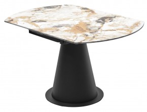 Стол TERAMO 135 GLOSS GRAND JADE SOLID CERAMIC, керамика, поворотн.механизм / Черный каркас, ®DISAUR в Пуровске - purovsk.ok-mebel.com | фото 11