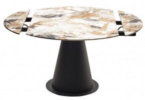 Стол TERAMO 135 GLOSS GRAND JADE SOLID CERAMIC, керамика, поворотн.механизм / Черный каркас, ®DISAUR в Пуровске - purovsk.ok-mebel.com | фото 14