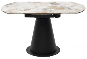 Стол TERAMO 135 GLOSS GRAND JADE SOLID CERAMIC, керамика, поворотн.механизм / Черный каркас, ®DISAUR в Пуровске - purovsk.ok-mebel.com | фото 16
