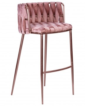 Стул барный DOBRIN EMMA ROSE GOLD, розовый велюр (VF-10) в Пуровске - purovsk.ok-mebel.com | фото 2