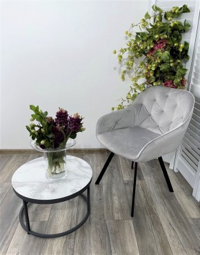 Стул GALE 360 град. поворот. BLUVEL-03 LIGHT GREY, велюр/ черный каркас, М-City в Пуровске - purovsk.ok-mebel.com | фото 6
