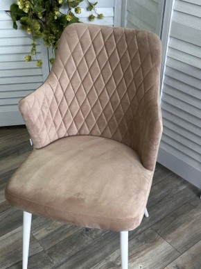 Стул HERMAN 360 град. БЕЖЕВЫЙ #5, велюр / белый каркас М-City в Пуровске - purovsk.ok-mebel.com | фото 5