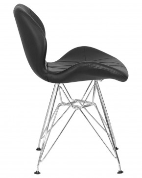 Стул обеденный DOBRIN BUTTERFLY CHROME, ножки хром, цвет чёрный в Пуровске - purovsk.ok-mebel.com | фото 3