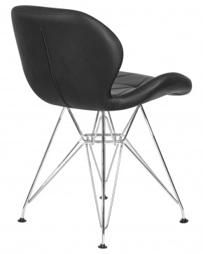 Стул обеденный DOBRIN BUTTERFLY CHROME, ножки хром, цвет чёрный в Пуровске - purovsk.ok-mebel.com | фото 4