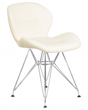 Стул обеденный DOBRIN BUTTERFLY CHROME, ножки хром, цвет кремовый в Пуровске - purovsk.ok-mebel.com | фото 2