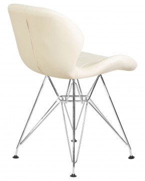 Стул обеденный DOBRIN BUTTERFLY CHROME, ножки хром, цвет кремовый в Пуровске - purovsk.ok-mebel.com | фото 4