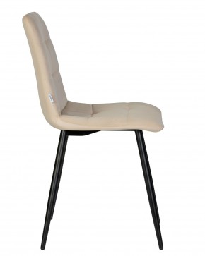 Стул обеденный DOBRIN CHILLY, Бежевый Holland 07, основание черный в Пуровске - purovsk.ok-mebel.com | фото 4