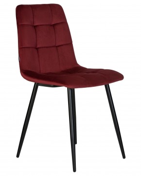 Стул обеденный DOBRIN CHILLY, Бордовый Holland 47, основание черный в Пуровске - purovsk.ok-mebel.com | фото 4