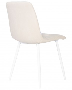Стул обеденный DOBRIN CHILLY ROMBO, Бежевый Simple 44, основание белое в Пуровске - purovsk.ok-mebel.com | фото 4